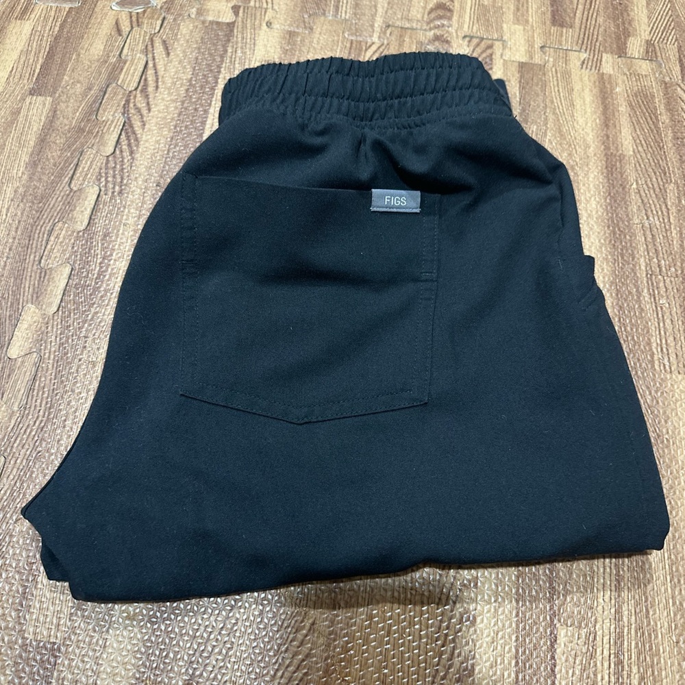 Figs Jet Black Medical Scrub Pants